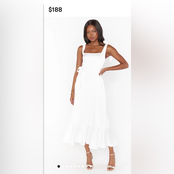 Show Me Your Mumu, Garden Midi Dress - Ivory Luxe Satin, Small - Picture 3 of 3